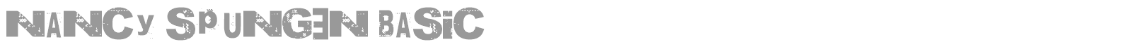 Nancy Spungen font preview